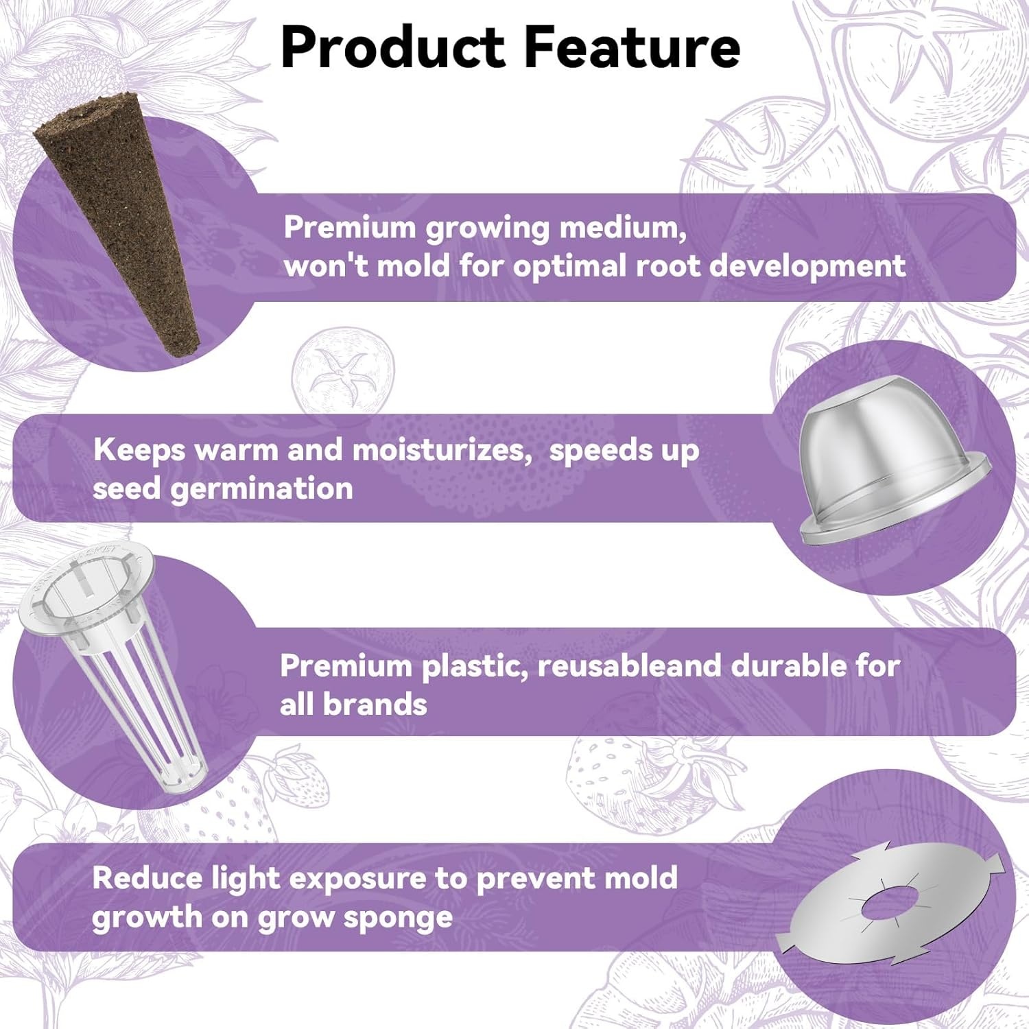 inbloom Salad Seed Pod Kit Compatible with AeroGarden, Ahopegarden, iDoo, MUFGA Hydroponics Growing System, 400+ Mixed Seeds with American Fast/Paris Island/Buttercrunch/Romaine Lettuce (7-Pod)(Mixed Lettuce)