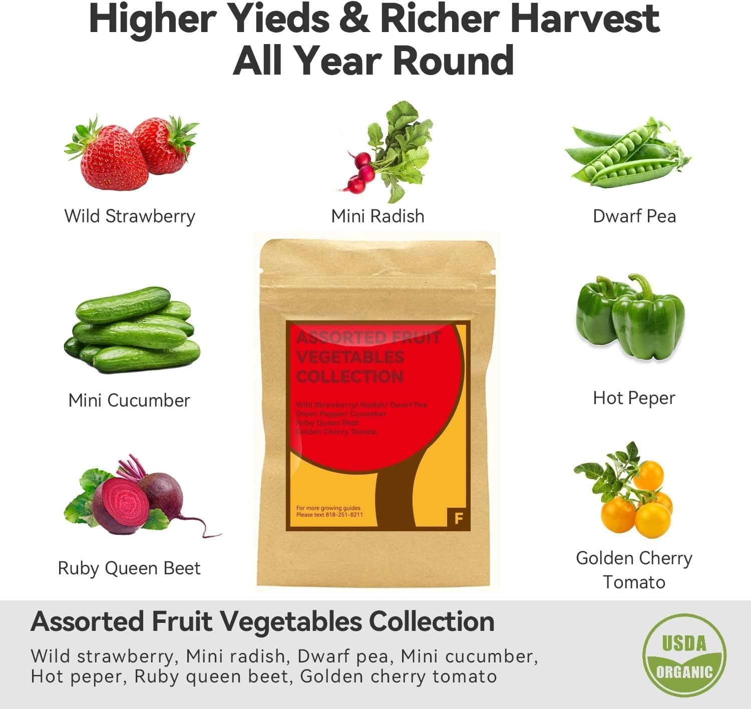 inbloom Salad Seed Pod Kit Compatible with AeroGarden, Ahopegarden, iDoo, MUFGA Hydroponics Growing System, 400+ Mixed Seeds with American Fast/Paris Island/Buttercrunch/Romaine Lettuce (7-Pod)(Fruit)