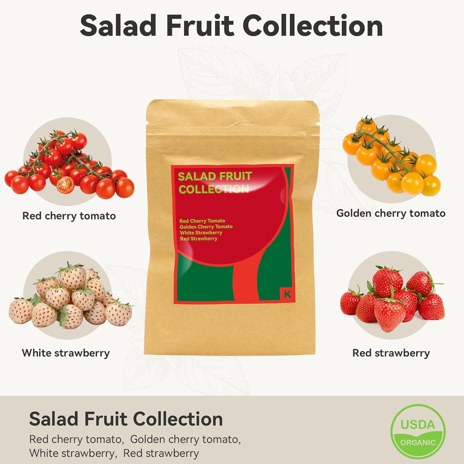 inbloom Salad Seed Pod Kit Compatible with AeroGarden, Ahopegarden, iDoo, MUFGA Hydroponics Growing System, 400+ Mixed Seeds with American Fast/Paris Island/Buttercrunch/Romaine Lettuce (7-Pod)(Strawberry & Tomato)