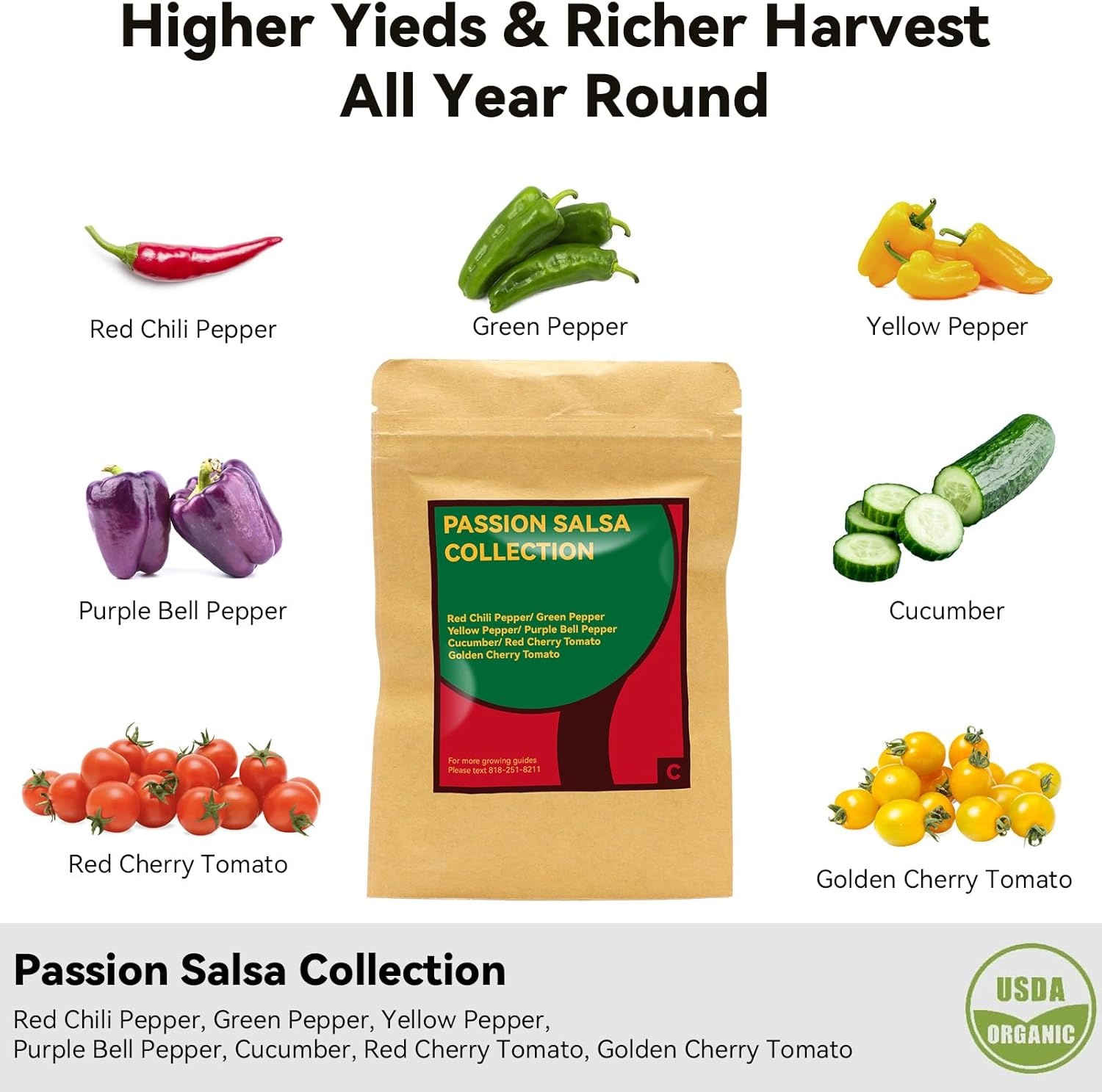 inbloom Salad Seed Pod Kit Compatible with AeroGarden, Ahopegarden, iDoo, MUFGA Hydroponics Growing System, 400+ Mixed Seeds with American Fast/Paris Island/Buttercrunch/Romaine Lettuce (7-Pod)(Passion Salsa)