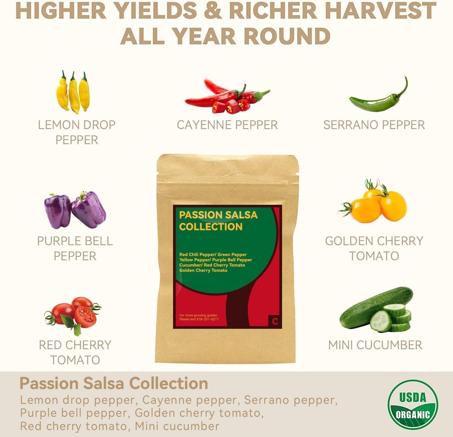 inbloom Salad Seed Pod Kit Compatible with AeroGarden, Ahopegarden, iDoo, MUFGA Hydroponics Growing System, 400+ Mixed Seeds with American Fast/Paris Island/Buttercrunch/Romaine Lettuce (7-Pod)(Passion Salsa)