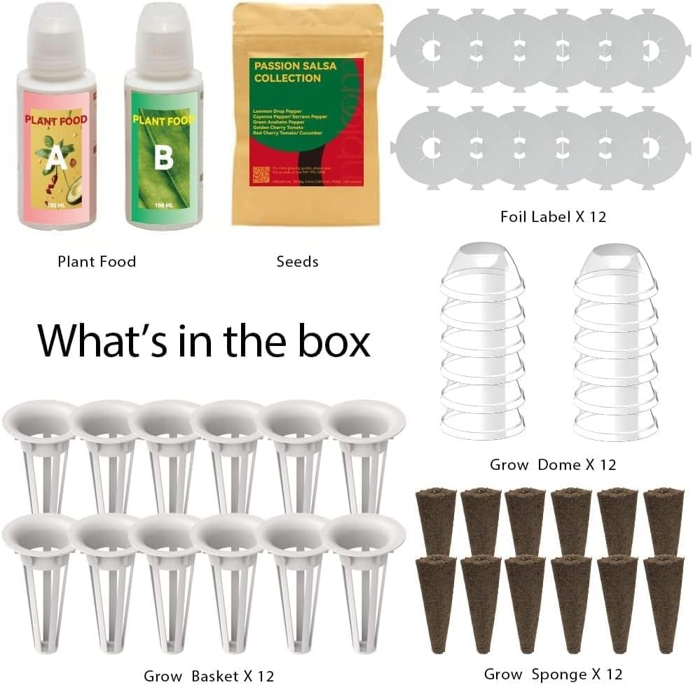 inbloom Salad Seed Pod Kit Compatible with AeroGarden, Ahopegarden, iDoo, MUFGA Hydroponics Growing System, 400+ Mixed Seeds with American Fast/Paris Island/Buttercrunch/Romaine Lettuce (7-Pod)(Passion Salsa)