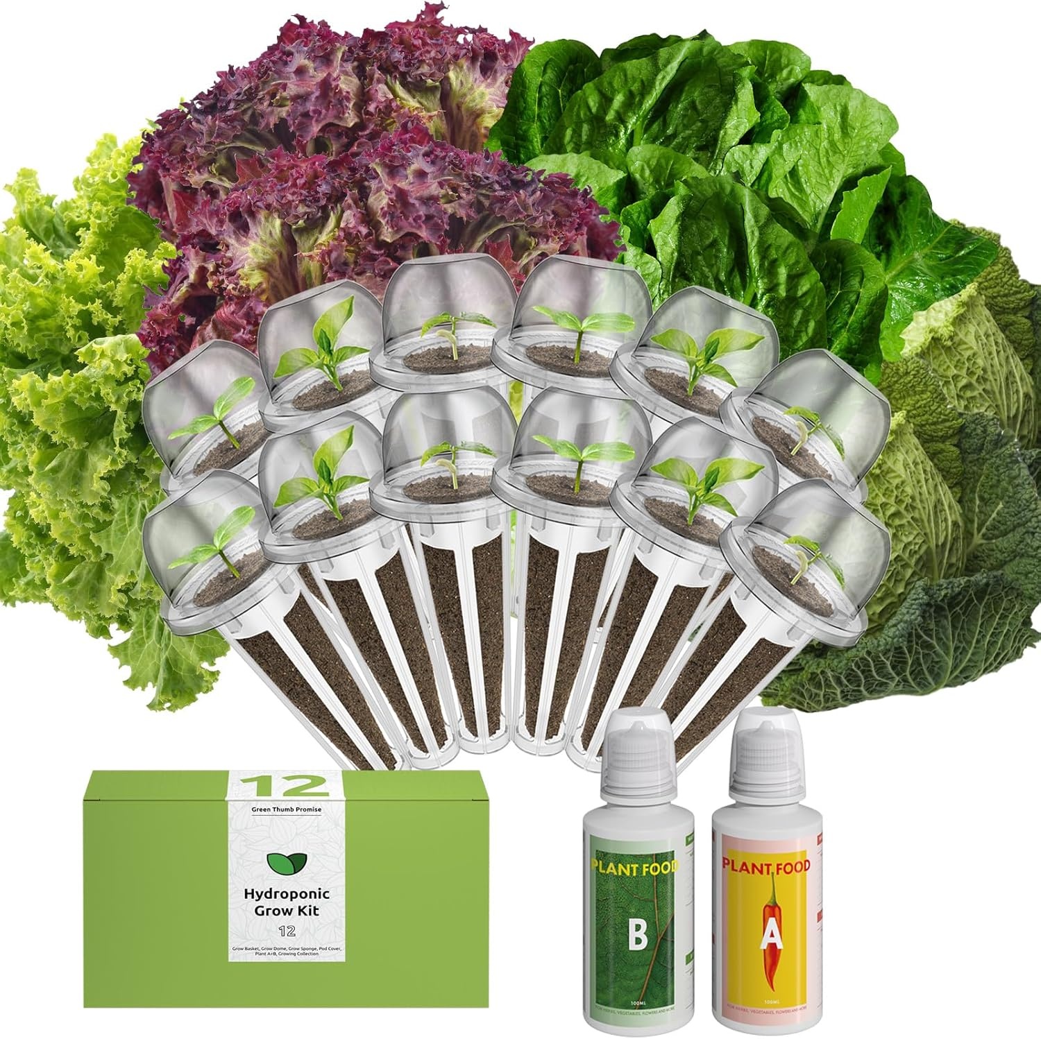 inbloom Vibrant Wildflower & Fruit Mixd Seed Pod Kit for AeroGarden, Ahopegarden Hydroponics Growing System, 7-Pods (350+ Seeds, Include Dwarf Sunflower, Marigold, Red Cherry Tomato, Red Strawberry(Lettuce)