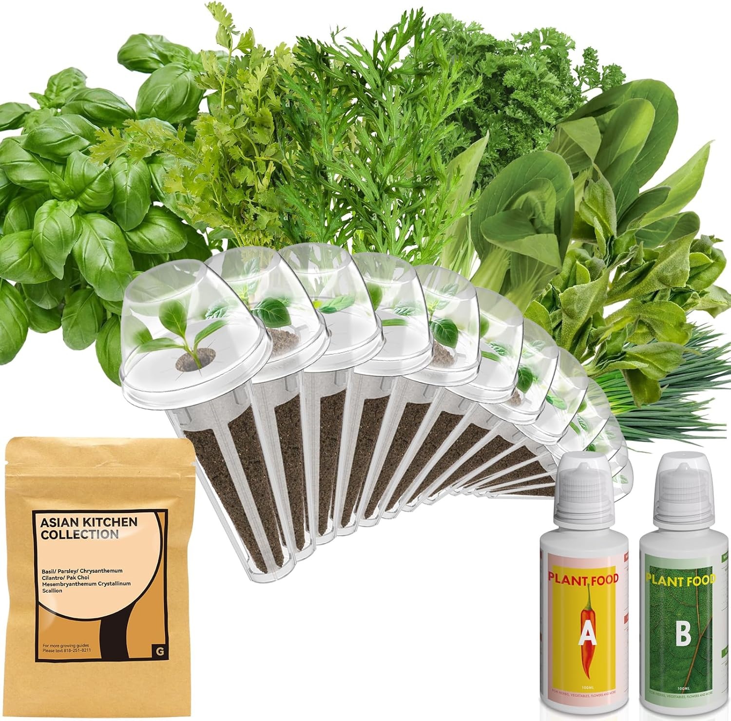 inbloom Vibrant Wildflower & Fruit Mixd Seed Pod Kit for AeroGarden, Ahopegarden Hydroponics Growing System, 7-Pods (350+ Seeds, Include Dwarf Sunflower, Marigold, Red Cherry Tomato, Red Strawberry(Kitchens Herb)