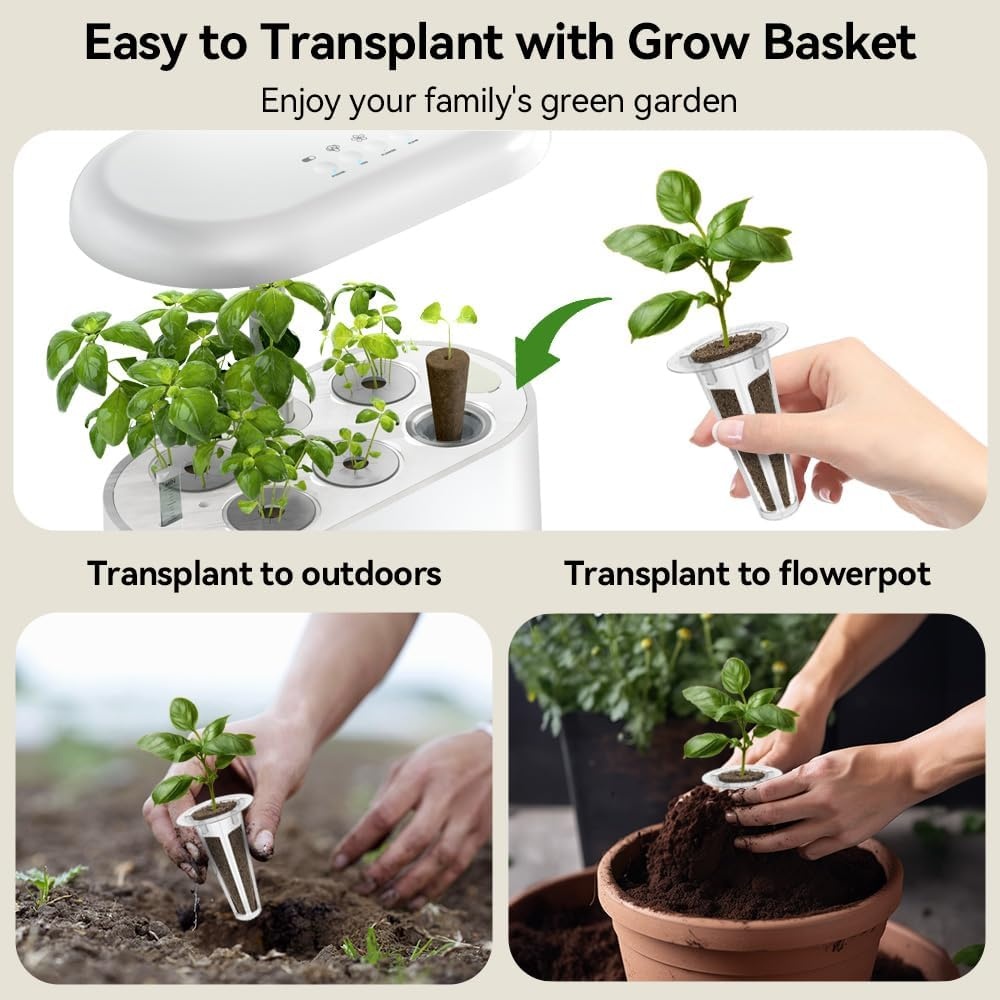 inbloom Vibrant Wildflower & Fruit Mixd Seed Pod Kit for AeroGarden, Ahopegarden Hydroponics Growing System, 7-Pods (350+ Seeds, Include Dwarf Sunflower, Marigold, Red Cherry Tomato, Red Strawberry(Kitchens Herb)