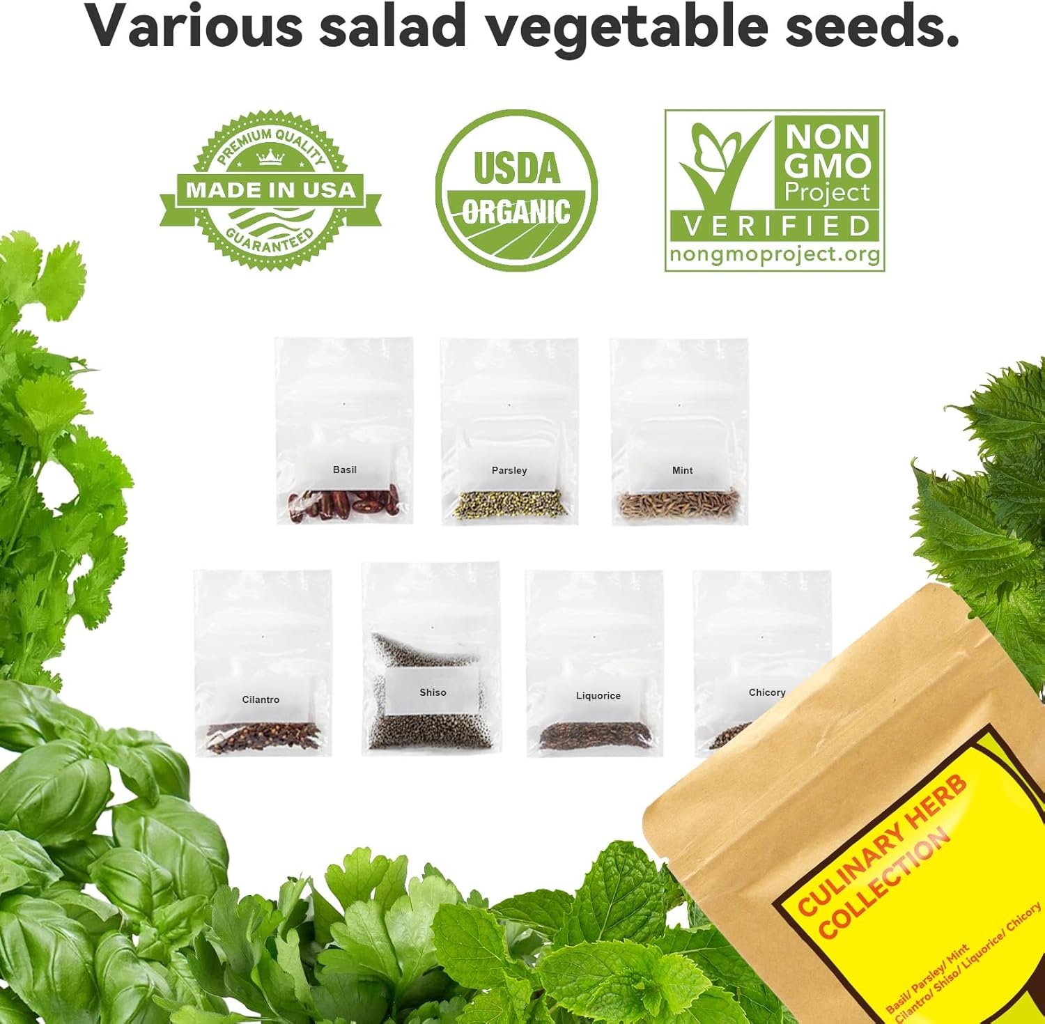 inbloom 12-Pod Pepper Seed Pod Kit for AeroGarden, iDOO, Ahopegarden Hydroponic Growing System, Include Cucumber, Red&Golden Tomato, Red Chili Pepper, Green&Yellow Pepper, Purple Pepper, 400+ Seeds(Herb)